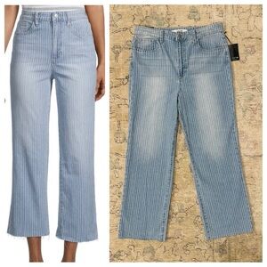 NWT Joe's Jeans High Rise Wide Leg Crop in Vintage Pinstripe, 31 NWT